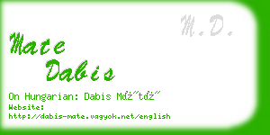 mate dabis business card